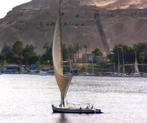yapboz Nil Nehri'nin en büyük Afrika, Mısır geçerken nehirdir
